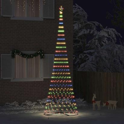 Brad de Crăciun LED Multicolour 138.5 x 138.5 x 399 cm Metal GartenMobel Dekor
