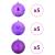 Set de Globuri de Crăciun 15 pcs Violet GartenMobel Dekor