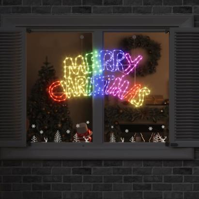 Semn de Crăciun cu 240 LED Multicolour 100 x 50 cm PVC GartenMobel Dekor