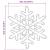 Fulger de Crăciun cu 156 LED albastru 55.5 x 55.5 x 0.75 cm PVC GartenMobel Dekor