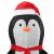 Figură de pinguin de zăpadă Alb cald 78 x 88 x 180 cm țesătură GartenMobel Dekor