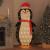 Figură de pinguin de zăpadă Alb cald 78 x 88 x 180 cm țesătură GartenMobel Dekor