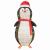 Figură de pinguin de zăpadă Alb cald 78 x 88 x 180 cm țesătură GartenMobel Dekor