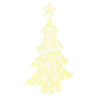 Brad de Crăciun cu 100 LED Alb cald 120 cm Acril GartenMobel Dekor