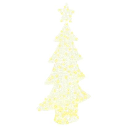 Brad de Crăciun cu 160 LED Alb cald 150 cm Acril GartenMobel Dekor
