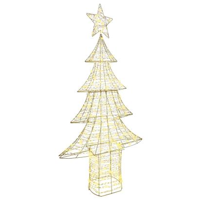 Brad de Crăciun cu 240 LED Alb cald 180 cm PET GartenMobel Dekor