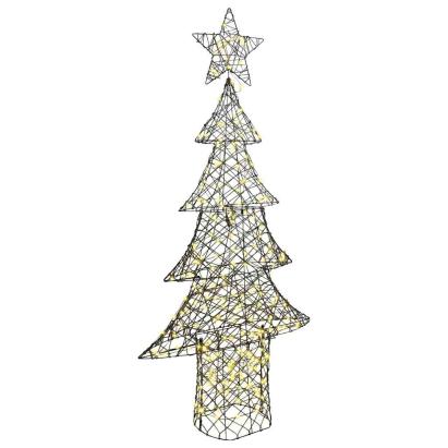 Brad de Crăciun cu 240 LED Alb cald 180 cm Ratan GartenMobel Dekor