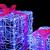 Cutie cadou cu 60 LED 3 pcs albastru 20 x 20 x 20 cm Acril GartenMobel Dekor