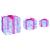 Cutie cadou cu 60 LED 3 pcs albastru 20 x 20 x 20 cm Acril GartenMobel Dekor