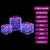 Cutie cadou cu 60 LED 3 pcs albastru 20 x 20 x 20 cm Acril GartenMobel Dekor