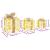 Cutie cadou cu 60 LED 3 pcs Alb cald 20 x 20 x 20 cm PET GartenMobel Dekor