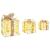 Cutie cadou cu 60 LED 3 pcs Alb cald 20 x 20 x 20 cm PET GartenMobel Dekor