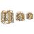 Cutie cadou cu 60 LED 3 pcs Alb cald 20 x 20 x 20 cm Ratan GartenMobel Dekor
