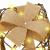 Cutie cadou cu 60 LED 3 pcs Alb cald 20 x 20 x 20 cm Ratan GartenMobel Dekor