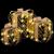 Cutie cadou cu 60 LED 3 pcs Alb cald 20 x 20 x 20 cm Ratan GartenMobel Dekor