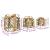 Cutie cadou cu 60 LED 3 pcs Alb cald 20 x 20 x 20 cm Ratan GartenMobel Dekor