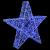 Stea 3D cu 50 LED albastru 55 x 53.5 x 10 cm Acril GartenMobel Dekor