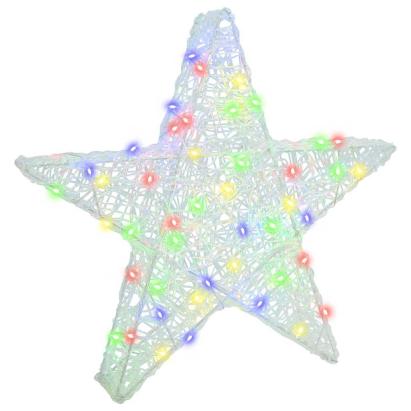 Stea 3D cu 50 LED Multicolour 55 x 53.5 x 10 cm Acril GartenMobel Dekor