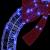 Coroană cu lumini cu bandă LED albastru 90 cm Acril GartenMobel Dekor