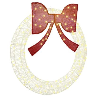 Coroană cu lumini cu bandă LED Alb cald 120 cm Acril GartenMobel Dekor