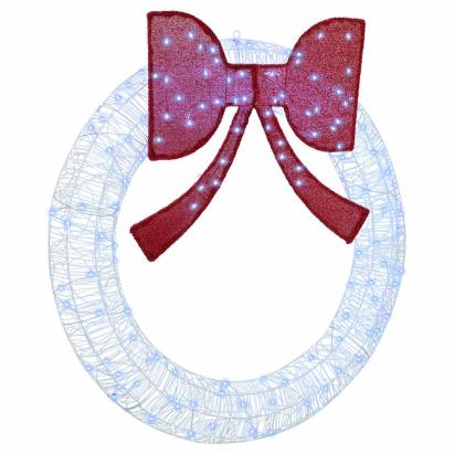 Coroană cu lumini cu bandă LED Alb rece 120 cm Acril GartenMobel Dekor