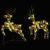 Renii LED cu 40 LED 2 pcs Alb cald 64 x 42 x 15 cm PET GartenMobel Dekor