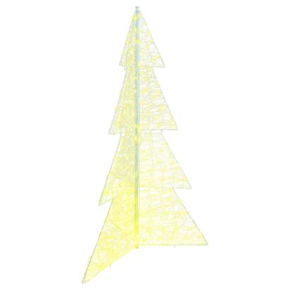 Brad de Crăciun cu 240 LED Alb cald 180 cm Acril GartenMobel Dekor
