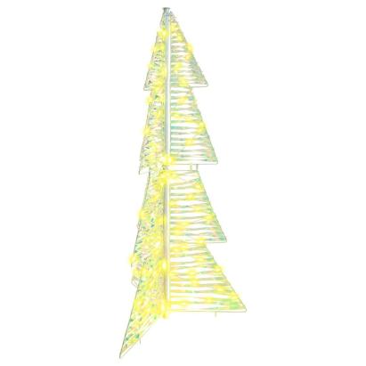Brad de Crăciun cu 100 LED Alb cald 120 cm PET GartenMobel Dekor