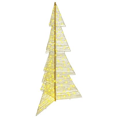 Brad de Crăciun cu 240 LED Alb cald 180 cm PET GartenMobel Dekor
