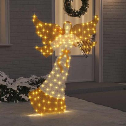 Colț luminat Alb cald 116 x 29 x 158.5 cm Poliester GartenMobel Dekor