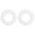 Coronite cu bile de Craciun 2 pcs Alb 33 x 33 x 7 cm Polistiren GartenMobel Dekor