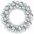 Coronite cu bile de Craciun 2 pcs Argintiu 33 x 33 x 7 cm GartenMobel Dekor