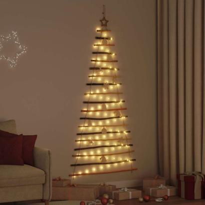 Brad de Crăciun cu 100 LED natural 180 cm lemn masiv de frasin GartenMobel Dekor