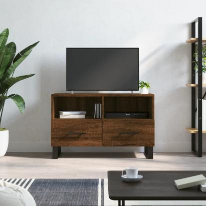 Comodă TV, stejar maro, 80x36x50 cm, lemn prelucrat GartenMobel Dekor