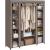 SONGMICS Garderoba din material textil, dulap portabil, cu rafturi si sina de agatat, 150x45x175cm, taupe Household NewTrend