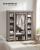 SONGMICS Garderoba din material textil, dulap portabil, cu rafturi si sina de agatat, 150x45x175cm, taupe Household NewTrend