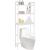 SONGMICS Raft de depozitare pentru baie, suprapunere peste masina spalat sau vas WC, din bambus, rafturi reglabile, 26x63x163 cm, alb Household NewTrend