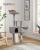 FEANDREA Ansamblu de joaca pisici, 4 niveluri, stalpi sisal, cos, vizuina si placa de zgariat, 46x41x135 cm, gri deschis Household NewTrend