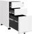 SONGMICS Dulap birou rollbox, cu 3 sertare si roti, corp metalic preasamblat cu incuietoare, pentru documente A4, 46x30x59 cm, alb Household NewTrend