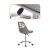 Scaun birou ergonomic, cu sezut din spuma, reglabil pe inaltime, maxim 120 kg, 90x49x48 cm, gri Household NewTrend