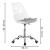 Scaun birou ergonomic, cu sezut din spuma, reglabil pe inaltime, maxim 120 kg, 90x49x48 cm, alb si gri Household NewTrend