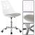 Scaun birou ergonomic, cu sezut din spuma, reglabil pe inaltime, maxim 120 kg, 90x49x48 cm, alb si gri Household NewTrend