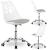 Scaun birou ergonomic, cu sezut din spuma, reglabil pe inaltime, maxim 120 kg, 90x49x48 cm, alb si gri Household NewTrend