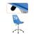 Scaun birou ergonomic, cu sezut din spuma, reglabil pe inaltime, maxim 120 kg, 90x49x48 cm, albastru Household NewTrend