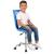 Scaun birou ergonomic, cu sezut din spuma, reglabil pe inaltime, maxim 120 kg, 90x49x48 cm, albastru Household NewTrend