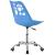 Scaun birou ergonomic, cu sezut din spuma, reglabil pe inaltime, maxim 120 kg, 90x49x48 cm, albastru Household NewTrend