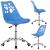 Scaun birou ergonomic, cu sezut din spuma, reglabil pe inaltime, maxim 120 kg, 90x49x48 cm, albastru Household NewTrend
