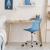 Scaun birou ergonomic, cu sezut din spuma, reglabil pe inaltime, maxim 120 kg, 90x49x48 cm, albastru Household NewTrend