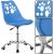 Scaun birou ergonomic, cu sezut din spuma, reglabil pe inaltime, maxim 120 kg, 90x49x48 cm, albastru Household NewTrend