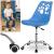 Scaun birou ergonomic, cu sezut din spuma, reglabil pe inaltime, maxim 120 kg, 90x49x48 cm, albastru Household NewTrend